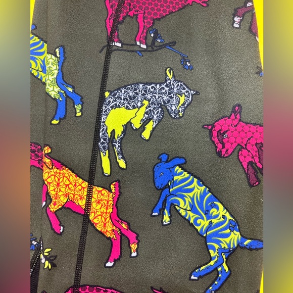SWEATY BETTY GOAT Print Reversible Leggings sz L - Picture 7 of 8